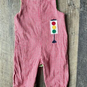 The Bailey Boys Reversible Christmas Romper 9M Corduroy Truck Holiday Outfit